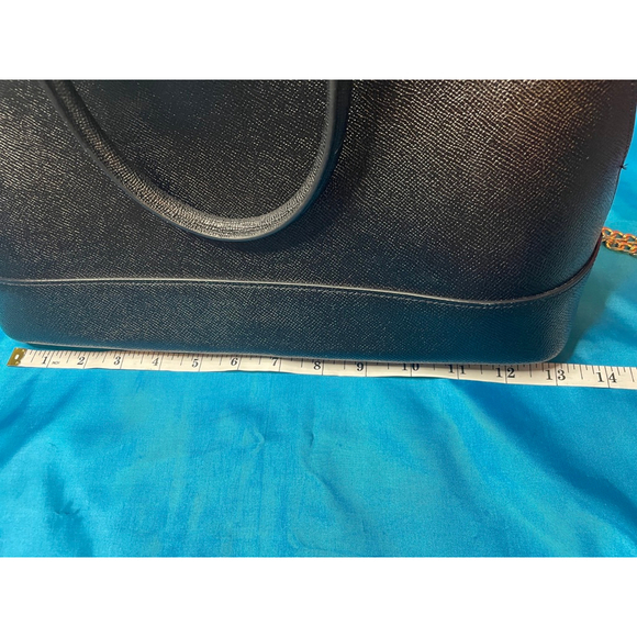 Women's Coach Black / Gold Dome Satchel Crossbody Bag 24” Gold Chain EUC - Picture 8 of 16